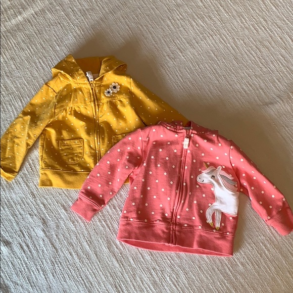 Carter's Other - Set of girls polka dot Carter’s Hoodies